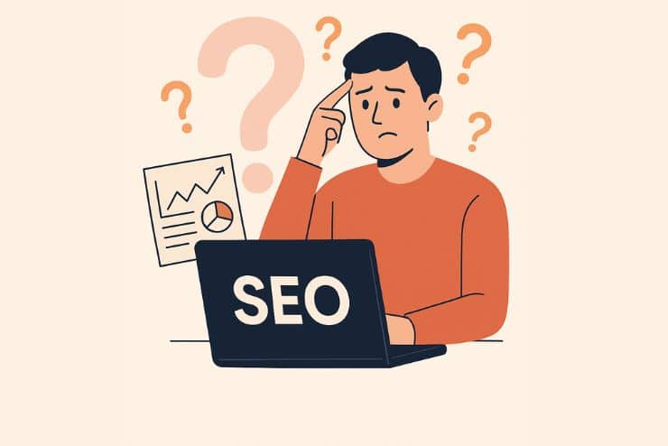 Ejemplo de empresa desorganizada por falta de estrategia SEO, perdiendo oportunidades de visibilidad en Google