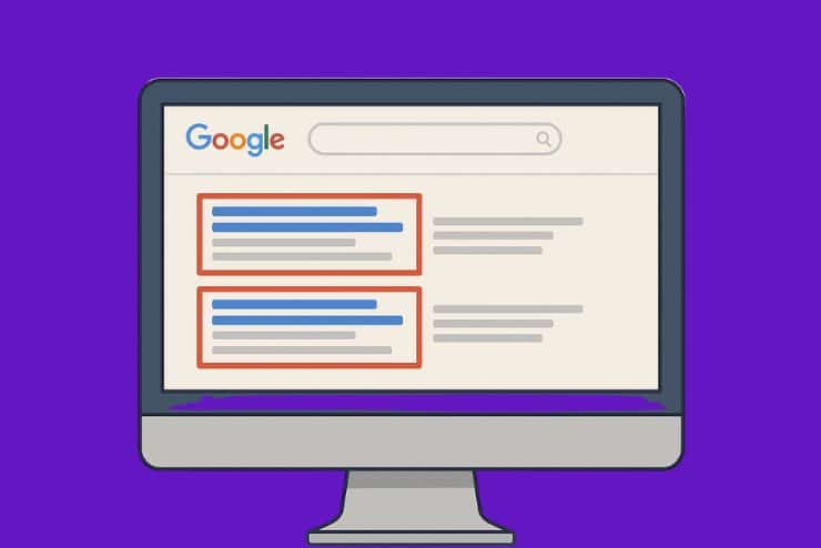 Ejemplo de páginas que compiten entre sí por la misma palabra clave en Google