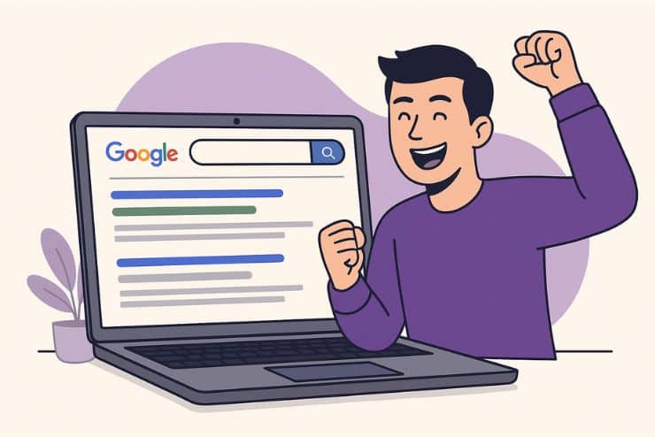 Resultados de Google mostrando a una empresa en los primeros lugares gracias al SEO en Perú.