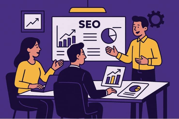 reunión con agencia SEO en Perú para evaluar estrategias digitales